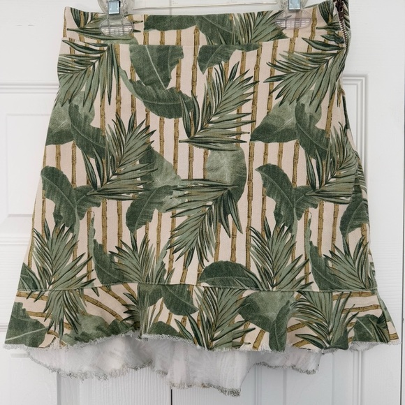 Show Me Your Mumu | Mumu Blue Kai Skirt in Bamboo Palm - Picture 3 of 10